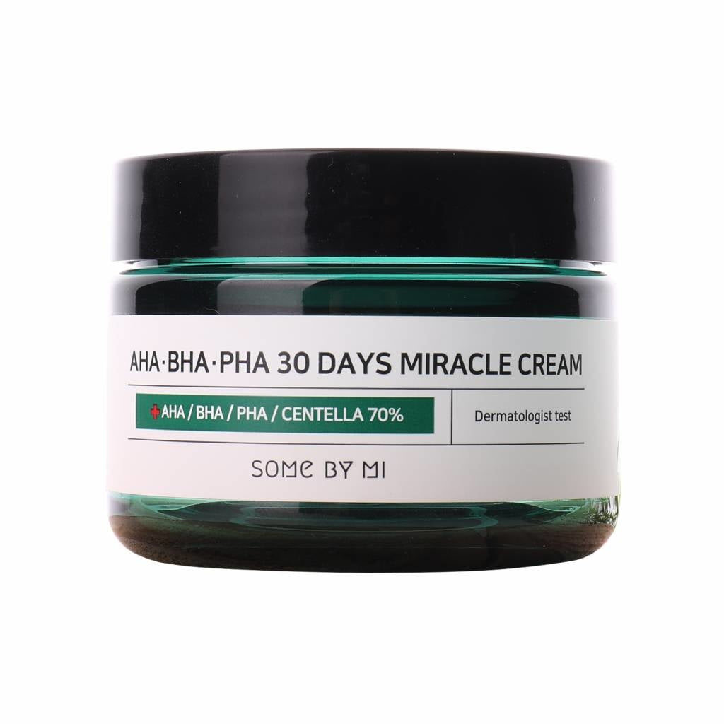 korean skincare, exfoliant cream moisturizer, crème hydratante exfoliante, AHA BHA PHA 30 days miracle cream, some by mi livraison france, crème centella, glass skin products, serious skincare routine